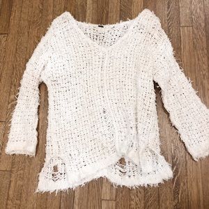 Free People Shredded Oversized Sweater